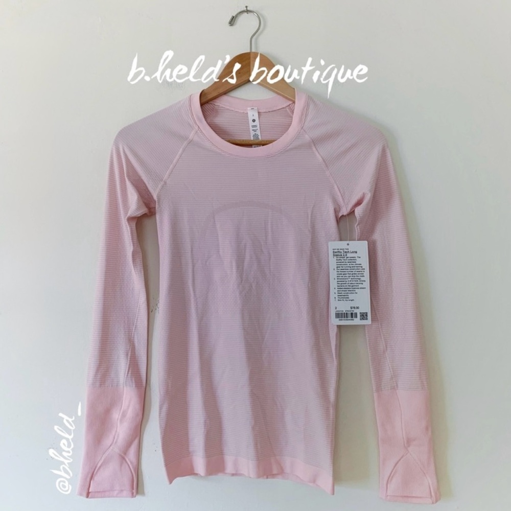 lululemon Swiftly Tech Long Sleeve Shirt 2.0 Strawberry Milkshake Pink Sz 2 NWT